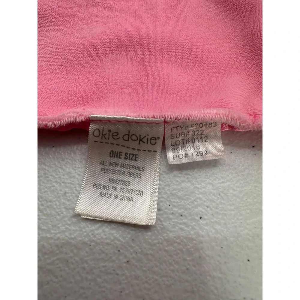 Okie Dokie Pink & Mint Elephant Plush Lovey Baby Security Blanket 14